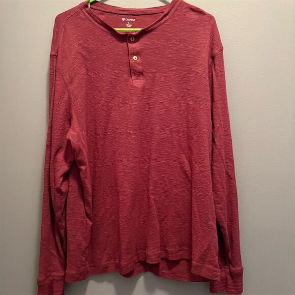 Cremieux Other - Cremieux Men's Henley Long Sleeve Shirt Maroon Size L Standard, Henley